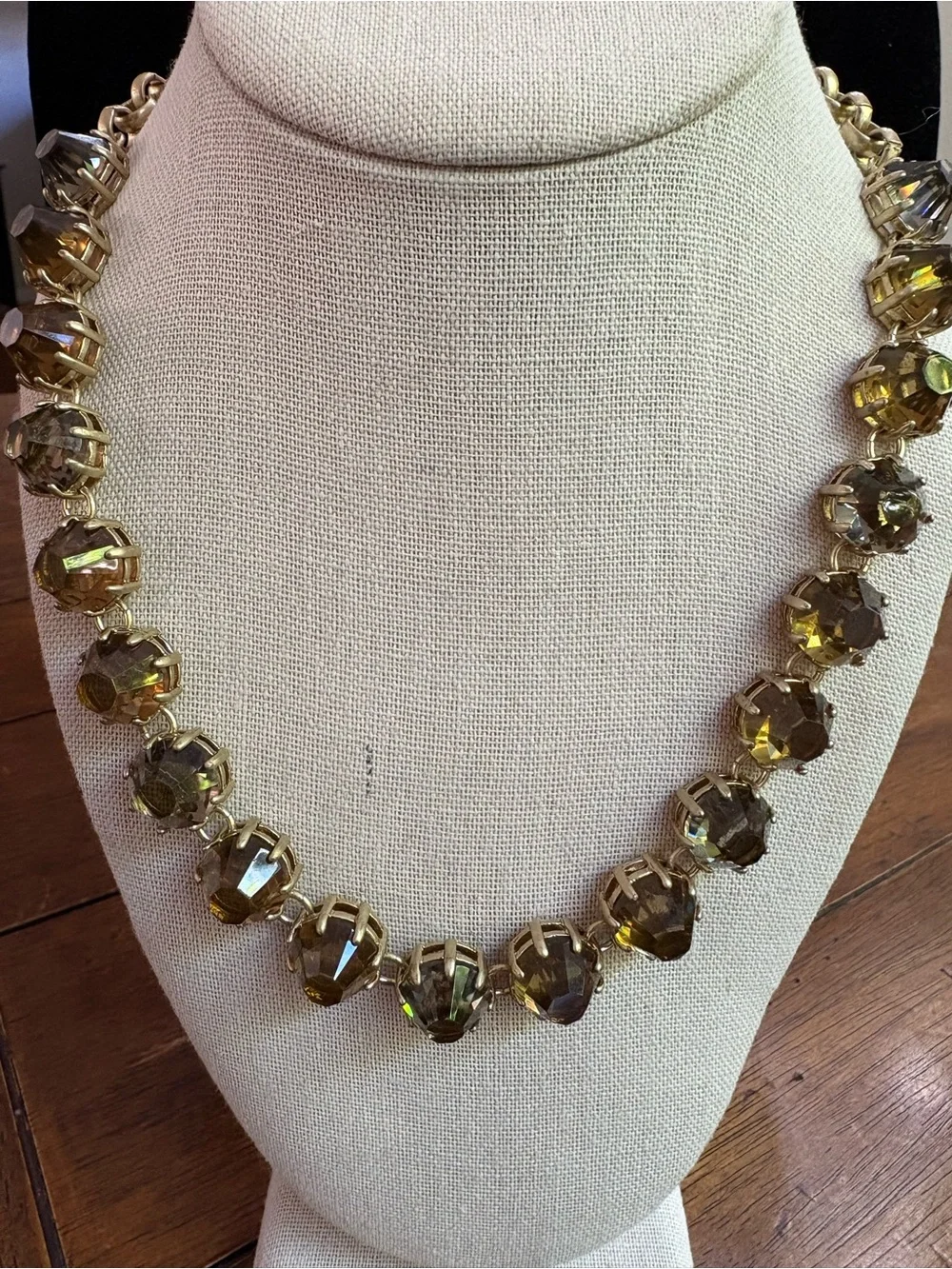 Madewell Gold-Tone Yellow/Citrine/Amber Crystal Necklace - Women Jewelry - Picture 3 of 5